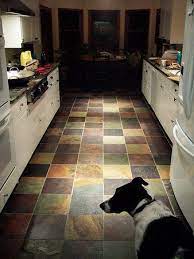Going by the name multi classic slate incorporates shades of multi colored stone in one small design. Update On Multicolor Slate Floor Flooring Forum Gardenweb Slate Flooring Flooring Kitchen Flooring