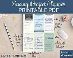 Excited To Share The Latest Addition To My Etsy Shop Printable Sewing Project Planner Journal And Project Planner Project Planner Printable Sewing Projects