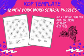 Test your brain with the best puzzle games for android! 12 Usa New York State Word Search Puzzle Games 4 Kids Adults 1339008 Illustrations Design Bundles