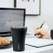 Contains a golden layer for your design. Stainless Steel And Ceramic Reusable Black Coffee Cup Hardtofind
