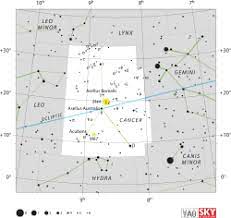 The brightest star in the cancer the tropic of cancer is the most northern latitude that is reached by overhead sun. Cancer Constellation Wikipedia
