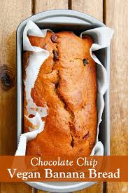 Chocolate Chip Vegan Banana Bread Recipe By Gail Davis Recipe In 2020 Vegan Banana Vegan Banana Bread Recipe Easy Peanut Butter