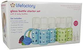 Lifefactory Bpa Free Glass Baby Bottle Starter Set With 6 Baby Import It All