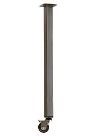 Thin Foursteel Kitchen Leg With Top Plate Caster Overall Height 32 5 35 Or 39 5 Table Legs Metal Table Legs Kitchen Table Legs