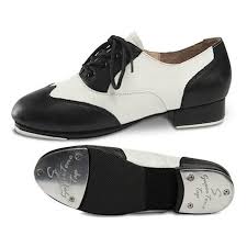 danshuz black white applause leather lace up tap shoe