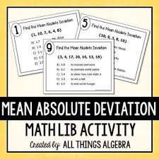 Mean Absolute Deviation Math Libin This Activity Students Will Generate Pieces To A Story As They Mov Combining Like Terms Like Terms Absolute Value Equations