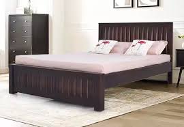 (solid wood) (teak finish, king bed size, monochrome paisley, drawer storage type). Buy Royaloak Wilson King Bed In Teakwood Royaloak