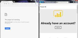 End users that experience these errors should notify the web site administrator of the problem. Solved Unable To Access Login Page In Chrome Microsoft Power Bi Community