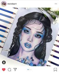 Colored Pencil Artwork of a Young Artist