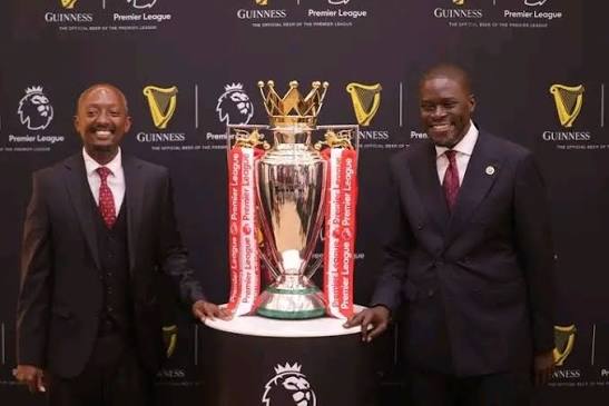 Fans enjoy photo moments with the English Premier League trophy, currently on display in Nairobi.