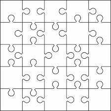 Blank jigsaw puzzle pieces printable. 30 Piece Puzzle Template Beautiful 25 Jigsaw Puzzle Blank Template Or Puzzle Piece Template Puzzle Crafts Puzzle Piece Crafts