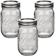 Ball Mason Jar 16oz Regular Mouth 3er Set Fermentieren Babynahrung Ball