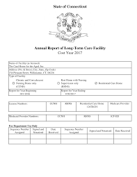 State of Connecticut Annual Report of Long-Term Care Facility Cost Year 2017