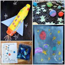 Tired of doing the same old preschool art activities with your kids and students? 20 Outer Space Crafts For Kids I Heart Arts N Crafts