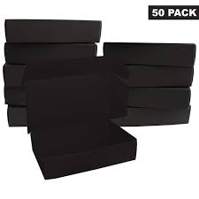 Elegant black boxes ideal for bottles and other luxury gifts! Kurtzy Kraft Box 50 Pack Black Gift Boxes 19 X 11 X 4 5cm Flat Pack Presentation Boxes With Lid Storage Box For Gifts Jewelry Chocolates Cookies Cakes And Cards