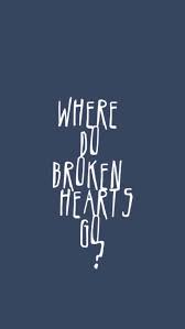 Where Do Broken Hearts Go Frases De Musicas Sentimentos Em Palavras Letras De Musicas