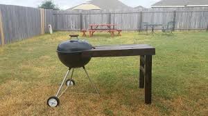 Weber And Side Table Complete Ready To Grill Diy Side Table Side Table Grilling