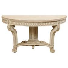 The traditionally designed half round console table is a multipurpose accent table. Half Console Table 20 For Sale On 1stdibs