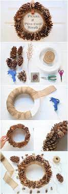 Pine Cone Wreath Diy Tutorial With Pearls Darice Pine Cone Crafts Cones Crafts Christmas Wreaths Diy