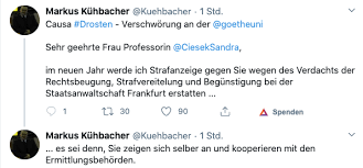 Droste ist hier auf dem bauernhof seiner eltern aufgewachsen. Kuhbacher Droht Jetzt Sandra Ciesek In Sachen Drosten Dissertation Corona Doks