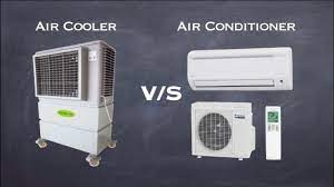 You fill tap water into a tank coil, your rooms warmer air blows through this water tank coil. Difference Between Air Cooler Air Conditioner Woking Of Air Cooler Air Conditioner Youtube