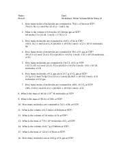Hence to save time it comes in handy if one remembers the gram formula mass of some common compounds like. Molar Volume Molar Mass 1 Answer Key Doc Name Period Date Worksheet Molar Volume Molar Mass 1 1 How Many Moles Of Molecules Are Contained In 78 4 L Course Hero