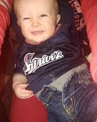 Excited for game day with patriots gear