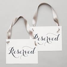 Set Of 2 Reserved Signs Wedding Chair Seat Banners Slate Reserved Signs Reserved Wedding Signs Wedding Signs