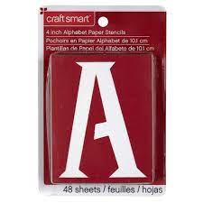 Registration marks for proper alignment; Craft Smart Stencils 4 Genie Alphabet