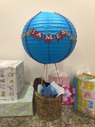 Baby Shower Hot Air Balloon Gift Basket Balloon Gift Balloons Baby Diaper Cake