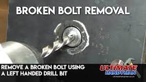 Remove A Broken Bolt Using A Left Handed Drill Bit Youtube