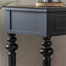 Mael black and oak wood 2 drawer nightstand. Crestview Collection Copper Grove Kapan Wood 2 Drawer Console Table In Black Fzr2511bksng