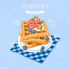 Hand Drawn Sweet Waffles Vector Free Image By Rawpixel Com Noon Desserts Drawing Dessert Illustration Waffles