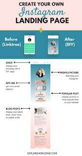 How To Make A Landing Page For Your Instagram Bio Link Instagram Marketing Tips Instagram Business Instagram Marketing Strategy
