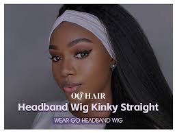 Amazon.com : OQ HAIR Kinky Straight Half Wig With Headband Human Hair for  Women 180% Density Seamless Flip Yaki Straight Half Wig Human Hair Beginner  Friendly 18 Inch : Beauty & Personal Care