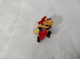 Super Mario Pin Mario Running Mario Bros Nintendo Lapel Pin Badge 1988 Vintage Collectible Hat Badge Pin Enamel Tie Tack Pin Mario Bros Super Mario Bros Nintendo Super Mario Bros