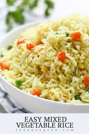 Easy Mixed Vegetable Rice Recipe Vegetable Rice Rice Side Dishes Mixed Vegetables