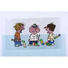 Maybe you would like to learn more about one of these? A Peanuts Animation Cell Depicting A Hockey Argument With A Confused Charlie Brown Between Two Shou