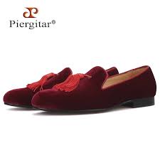 If you love dress shoes for men with moccasin styles, then loafers will suit you perfectly. Piergitar Brand New Burgundy Color Velvet Men Handmade Shoes Party And Wedding Men Tassel Loafers Plus Size Men S Dress Shoes Men S Casual Shoes Aliexpress