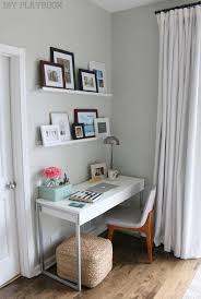 Check spelling or type a new query. All You Need Is One Little Space To Create A Work Station This Desk Tucked Into A Master Bedroom Is Or Small Bedroom Desk Home Office Space Home Office Design