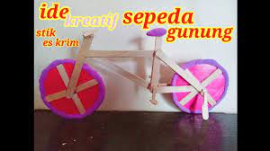 Gambar kerajinan sepeda dari stik es krim. Sepeda Gunung Dari Stik Es Krim Youtube
