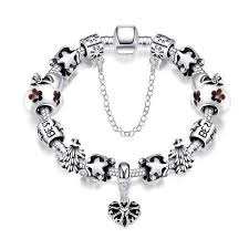 Bead Bracelet Clipart Black And White Azori Jewelry Pdrh026 An Autamns Night Charm Designer Inspired Bracelet Designerjewelry With Images Handmade Bracelets Retro Bracelet Silver Bangle Bracelets