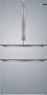 The interior design of the bosch counter depth refrigerator is exquisite, featuring stainless steel back wall, brilliant led lights, and premium quality shelves. Bosch 800 Series 20 5 Cu Ft 4 Door French Door Counter Depth Refrigerator Stainless Steel B36cl80ens Best Buy