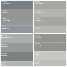 These first 3 grays coordinate well together. Sherwin Williams Exterior Home Paint Color Combinations Palette With Green Or Blue Undertones Exterior Gray Paint Grey House Paint Green Exterior Paints