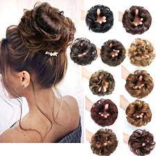 Messy Hair Bun Extensions Updo Hairpiece Ladies Synthetic Wavy Curly Dish Hair Bun Extension Hairpiece Scrunchie Chig Bun Hairstyles Hair Pieces Bun Hair Piece