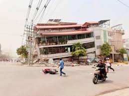 LOOK: First images of the aftermath of a powerful 7.7 magnitude earthquake  in central Myanmar. 📸 Contributed photos #trending #short #trendingnow  #bicollocofestival2024 #shortsreel #viralreelsシ #shortsreels #everyoneシ゚  #viral #share #shorts