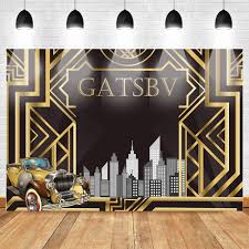 The great gatsby was set during prohibition, but that didn't prevent liquor from flowing freely at jay gatsby's hellraising social events. Mocsicka Great Gatsby Backdrop For Photography Photocall Birthday Theme Party Decoration Photo Background 80s 90s Parties Style Background Aliexpress