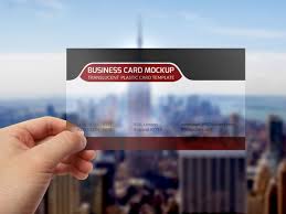 Download Translucent Plastic Business Card Mockup Business Card Mock Up Transparent Business Cards Plastic Business Cards