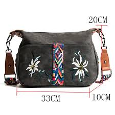 Sac a main en tissu. Sac A Main En Tissu Brode A La Mode Sas A Bandouliere Multifonctions Fourre Tout Sac Tendance