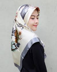 Tudung bawal satin plain (b45). Muslim Printed Scarf Tudung Bawal Hijab Square Satin 90x90cm Ladies Head Scarf Square Silk Scarf Scarf Print